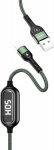 Cable USB Usams USB-A - Lightning 1.2 m Czarny (63801-MP)