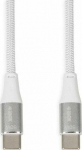 Kabel USB iBOX USB-C - USB-C 1 m White (IKUTC1W)