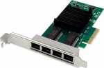 DIGITUS Netzwerkkarte PCI-e 4Port RJ45 Gigabit Intel I350