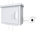 Lanview Midi Radius Pole Mounted CCTV, Cabinet For 4 cameras 600 x