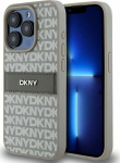 DKNY DKNY DKHCP15LPRTHSLE iPhone 15 Pro 6.1'' beige/beige hardcase Leather Mono Stripe & Metal Logo