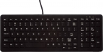 Contour Design Active Key AK-CB7000F, Full size (100%), Kabelgebunden, USB, membrane Key Switch, QWERTZ, Schwarz