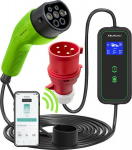 Qoltec Mobile charger for electric car EV z control 2w1 Typ2 | 7kW | 230V | CEE 3 PIN | WiFi | LCD | Portable | Wallbox | 5m