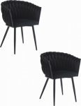 Leobert Krzesło ORION - velvet black x 2