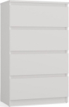 TOP E SHOP M4/60 MALWA CHEST OF DRAWERS 4 DRAWERS WHITE