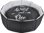 Homea Dog and cat bed with removable cushion WILD, &Oslash; 48 cm, black and white