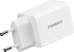 FoneKit GaN PD 48 W Quick Charger, 2 &times; USB-C, white