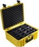 B&W Cases B&W Outdoor Case Type 6000 yellow with pre-cut foam insert