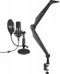 Mozos Microphone Microphone Mozos USB MKIT-900PRO Gamer + Microphone stand arm black cm SB41