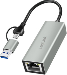 Logilink Adapter USB-C do Gigabit Ethernet + USB