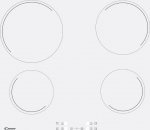 Candy | Hob | CH64CCW | Vitroceramic | Number of burners/cooking zones 4 | Touch | White