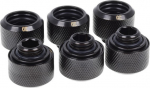 Alphacool Eiszapfen HardTube 16mm - Compression mounting parts for liquid cooling system - Deep Black (pack of 6)