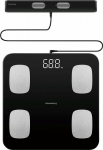 WEIGHT BATHROOM Z MEASURING FAT TISSUES I BODY COMPOSITION, SMART, BT, KLAUSBERG KB-7852 CZARNA