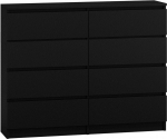 Topeshop M8 120 CZERŃ chest of drawers