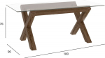 Dining table TURIN 180x90xH75cm, smoky oak