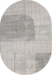 Carpet ZOE-3, 160x230cm, grey ovaal