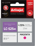 Activejet AB-525MN ink (replacement for Brother LC525M; Supreme; 15 ml; magenta). Prints 20% more than OEM