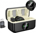 wireless microphone 2w1 Lightning / USB C Hoco L22 czarny