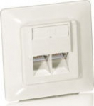 Equip Cat5e Unterputzdose+front panel 2xRJ45 45&deg;5Stk RAL1013