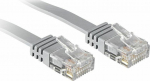 Lindy Patchcord Cat.6, U/UTP, flat, 1m, szary (47491)