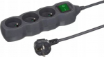 D&Uuml;WI D&uuml;wi Power Strip Extension Cord with Switch 3 jack 3m Graphite power strip