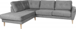 Corner sofa HEIVI LC, grey velvet