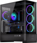 ENDORFY Aquarius 8000 Corona - Midi Tower | czarna | no power supply | 2 x USB 3.0 1 x USB 3.2 Typ C | 497 x 239 x 520 | ARGB
