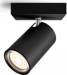 Philips myLiving Kosipo ceilings-/Wandspot, Spotlight surface lighting, GU10, 1 Gl&uuml;hbirne(n), LED, 220-240 V, Schwarz