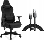 Armchair SENSE7 Sentinel black fabric + kabel usb