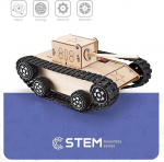 Extra Digital Wooden Assembly Kit Electric Army Tank, STEM Educational Toy