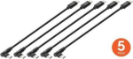 MANHATTAN USB-C-Ladekabel 1x 90&deg;Winkel 60 W 20 cm 5er-Pack
