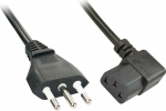 Lindy 2m IT to C13 Angled Mains, Cable