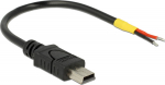 DELOCK USB Kabel Mini-B -> 2x offene Kabelenden Strom