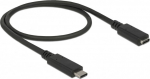 DELOCK Verl&auml;ngerungskab. USB/C St > Bu SuperSpeed 0.5m schwa