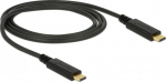 DELOCK Kabel USB 3.1 Gen2 C > C E-Marker 3A 1.0m schwarz