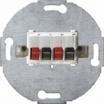 Hager Double speaker socket, snow-white mechanism - 457309