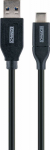 Schwaiger USB-Kabel 3.0 St. A->3.1 TypC 0.15m Schwarz
