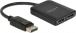 Delock Delock 87768 DisplayPort 1.4 Splitter &ndash; 1 x DisplayPort to 2 x DP MST &ndash; Black