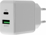 Insmat - power adapter - 25 Watt - 3 A - QC 3.0, PD 3.0 - 2 output contacts (USB, USB-C)