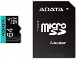MEMORY MICRO SDXC 64GB W/ADAP./AUSDX64GUI3V30SA2-RA1 ADATA