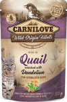Carnilove CARNILOVE KOT Sasha.85g QUAIL&DENDELON For sterilized cats