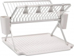 Brabantia Foldable Dish Drying Rack Large Dark Light Grey