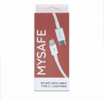 Kabel USB Mysafe USB-C - Lightning 1 m White (5904208500810)