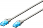 Digitus | Patch cord | CAT 5e U-UTP | Grey | Modular RJ45 (8/8) plug | Modular RJ45 (8/8) plug