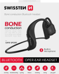 Swissten Bluetooth Earphones Bone Conduction for safe Sport BT V5.0 black Blister