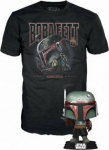 Funko Pop! & Tee (Adult): Disney Star Wars The Mandalorian - Boba Fett Bobble-Head Vinyl Figure and T-Shirt (M)