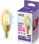 WiZ smart lamp, E14, amber tinted glass, tunable white - shades of white light, Wi-Fi, 2000-5000 K, 370 lm