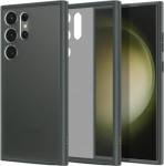 Kaitse&uuml;mbris Ultra Hybrid, Samsung Galaxy S23 Ultra, l&auml;bipaistev tumerohelise &auml;&auml;rega, Spigen