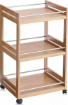 Zeller Bamboo kitchen cart z 3 levels, 46 x 38 x 76 cm, bamboo