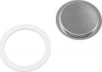 1 silikoontihend + filter Bialetti 6 tassi 0800412, inox